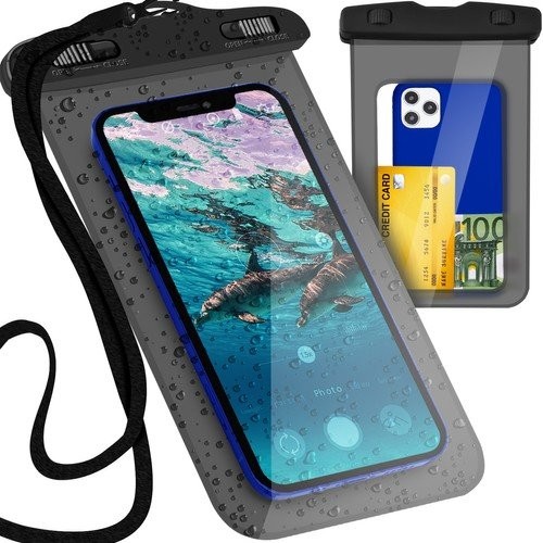 Plážové voděodolné pouzdro na mobilní telefon černé