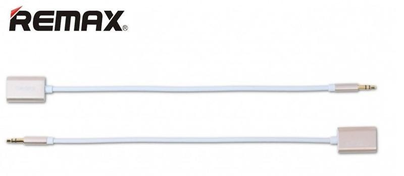 Remax | AUX 3,5mm jack rozdvojka RL-S20 white/gold